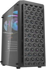 DarkFlash DK350 ATX Computer Case, 4x Pre-Installed aRGB Fans, Up to 360mm Radiator & 6 Fan Support, 0.5mm SPCC Material, 4mm Tempered Glass Panel, Fast Detach Dust Filter, Black | DK350