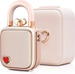 Divoom Lovelock Portable Bluetooth Speaker, 32mm Speaker Size, 5W Full-Range Driver, Bluetooth 5.0 Connectivity, Hands-Free Calling, 700 mAh Battery Capacity, Pink | 90100058212