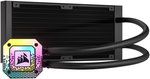 Corsair iCUE H100i Elite Capellix XT Liquid CPU Cooler, 2x 120mm Fans, 240mm Radiator Size, 13.8 - 65.57 CFM Fan Airflow, 400mm Tube, Copper Plate, Black | CW-9060068-WW