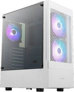 GAMDIAS TALOS E3 MESH RGB ATX Mid Tower PC Case, Tempered Glass Panel, Excellent Airflow Design, Up to 360mm Radiator & x5 Fans, USB 3 / USB 2x2 / HD Audio/Fan LED Control, White | GD-TALOS-E3-WH-MESH