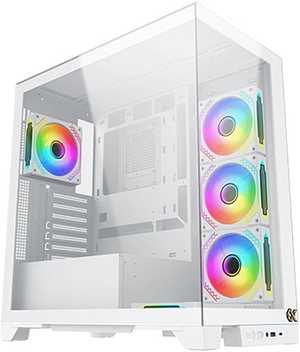 Xigmatek Endorphin Ultra Artic Mid Tower PC Case, 0.8mm SPCC Thickness Material, Up to 360mm Radiator Support & 8 Fans Support, Front & Left Tempered Glass Panel, White | EN41334