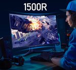 Koorui 32GA01 32" QHD VA Curved Gaming Monitor, Up to 170Hz Refresh Rate, 1ms Response Time, AdaptiveSync Technology, VESA Mountable, 2x HDMI2.0 / DP1.2 / 3.5mm Audio Port | 32GA01