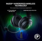 Razer Kraken V3 Pro Wireless Gaming Headset, With Haptic Technology, 50mm Drivers, THX Spatial Audio, 20 Hz-20 kHz Frequency Response, Oval Ear Cushions, Black | RZ04-03460100-R3M1