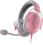 Razer BlackShark V2 X Gaming Headset, 7.1 Surround Sound Capable, TriForce 50mm Drivers, 3.5mm Jack, Breathable Memory Foam Cushion, For PC, PS4, Nintendo Switch, Quartz Pink | RZ04-03240800-R3M1