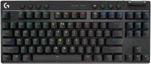 Logitech G PRO X TKL LIGHTSPEED Wireless Gaming Keyboard, Ultra-Portable Tenkeyless Design, Lightsync RGB Backlit, PBT Keycaps, Tactile Switches (GX Brown), BT/USB, US INTL Layout, Black | â€Ž920-012136