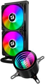 Redragon CCW-3011 aRGB Liquid CPU Cooler, 240mm Radiator, 2x 120mm Fans  Black 