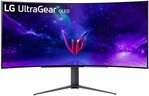 LG 45GR95QE-B 45'' UltraGear WQHD OLED Curved Monitor, 240Hz Refresh Rate, 0.03ms Response Time, 21:9 Aspect Ratio, 1.07B Color Depth, 178Âº Viewing Angle, HDR 10, Black | 45GR95QE-B