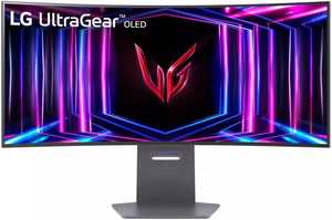 LG 34GS95QE-B Curved Gaming Monitor, 33.9" WQHD OLED Display, 240Hz Refresh Rate, 0.03ms (GtG) Response Time, AMD FreeSync Premium Pro Technology, 800R Curvature, Black | 34GS95QE-B