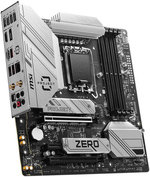 MSI B760M MSI PROJECT ZERO LGA 1700 mATX Motherboard, Intel B760 Chipset, 4x DDR5 Slots / 192GB Max, Wi-Fi 6E / BT 5.3, 2x PCI-E x16, 2x M.2, USB 3.2 Type-C, 1x HDMI / 1x DP | 911-7E14-001