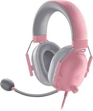 Razer BlackShark V2 X Gaming Headset, 7.1 Surround Sound Capable, TriForce 50mm Drivers, 3.5mm Jack, Breathable Memory Foam Cushion, For PC, PS4, Nintendo Switch, Quartz Pink | RZ04-03240800-R3M1