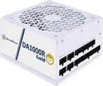 Silverstone DA1000R Fully Modular ATX Power Supply, Cybenetics Gold, 1000W Max Output Power, Gen5 12VHPWR PCIe Connector, 135mm Silent FDB Fan, Active PFC, White | SST-DA1000R-GM-WWW