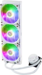 Cooler Master MaasaterLiquid 360L Core aRGB Liquid CPU Cooler, 360mm Radiator, 650-1750 RPM Fan Speed, 71.93 CFM Fan Airflow, Aluminum Radiator, 3-Pin Pump Connector, White | MLW-D36M-A18PZ-RW