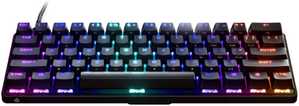 SteelSeries Apex 9 Mini Gaming Keyboard with Fast Optical Switches, Linear OptiPoint Optical Switches, 100M Keypresses, 5 Custom Profiles, Per Key RGB Illumination, US, Black | 64837