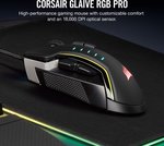 CORSAIR GLAIVE RGB PRO, Comfort FPS/MOBA 18000 DPI, Optical