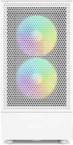 NZXT H5 Flow RGB, Mid Tower ATX Case, Up to 240mm Radiator Support, Tempered Glass Front Panel, Built-in RGB, Spacious Cable Management, White | CC-H51FW-R1-R1