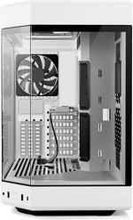 HYTE Y60 Modern Aesthetic Mid-Tower ATX Gaming PC Case, Panoramic Tempered Glass Design, Dual Chamber, 360mm Radiator Support, 6x 120mm Fans, PCIE 4.0 Cable, White | CS-HYTE-Y60-WW