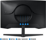 Samsung Odyssey G5 G55C Curved Monitor, 32" QHD VA Display, 165Hz Refresh Rate, 1ms (MPRT) Response Time, 1000R Curvature, AMD FreeSync Technology, Black | LS32CG552EMXUE