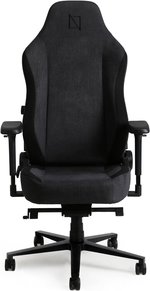 APEX Chair, Premium Ergonomic Gaming Chair with Memory Foam Pillows, Magnetic Headrest & Integrated Lumbar Support By Navodesk (SOFT FABRIC - M, CARBON BLACK)