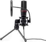 Redragon Seyfert GM100 Gaming Stream Microphone, With Pop Filter, 3.5mm Plug, 50Hz-16kHz Frequency, Sensitivity -30dBÂ±3dB, Omni Condenser Mic, â‰¤2.2KÎ© Impedance | Seyfert GM100