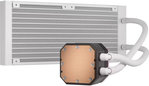 Corsair iCUE H100i Elite Capellix XT Liquid CPU Cooler, 240mm Radiator, Copper Cold Plate Material, Aluminum Radiator, 2400 RPM Fan Speed, 120mm Fan Size, White | CW-9060072-WW