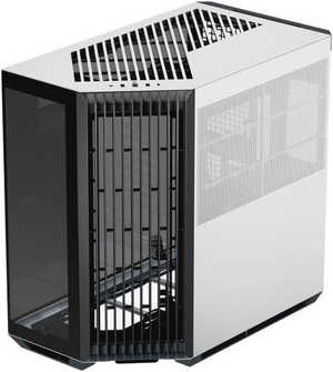 APNX V1 V1-BW-v1 ATX Mid Tower Glass Edition Computer Case, Up To 360mm Radiators, x10 Fan Slot, SGCC Body Material, ABS Front Panel, 0.8mm Steel Thickness, Black & White | APCM-VI01003.M1