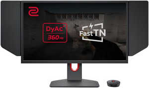 BenQ Zowie XL2566K eSports Gaming Monitor, 25" FHD TN Display, 360Hz Refresh Rate, 1ms Response Time, DyAc+ Technology, Black eQualizer, Color Vibrance, S Switch, Black | 9H.LKRLB.QBP