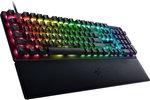 Razer Huntsman V3 Pro Mechanical Keyboard, Analog Optical Switch Gen-2, Firm Leatherette Wrist Rest, Doubleshot PBT Keycaps, Detachable Type-C Cable, ENG (US) Layout, Black | RZ03-04970100-R3M1