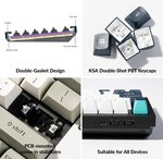 Keychron Q6 Max QMK/VIA Wireless Mechanical Keyboard, Gateron Jupiter Red Switches, Fully Assembled Knob, Tri-Mode Connectivity (2.4GHz, BT, Wired), English-Arabic Layout, Carbon Black | Q6M-M1-AR