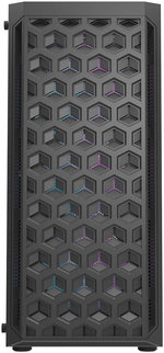 DarkFlash DK350 ATX Computer Case, 4x Pre-Installed aRGB Fans, Up to 360mm Radiator & 6 Fan Support, 0.5mm SPCC Material, 4mm Tempered Glass Panel, Fast Detach Dust Filter, Black | DK350