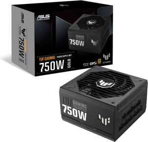 ASUS TUF Gaming 750W Fully Modular Power Supply, 80 PLUS Gold Efficiency, Active PFC, ATX12V Form Factor, Dual Ball Fan Bearings, Axial-Tech Fan Design, Black | 90YE00S3-B0NA00