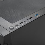 GAMDIAS TALOS E3 MESH RGB ATX Mid Tower PC Case, Tempered Glass Panel, Excellent Airflow Design, Up to 360mm Radiator & x5 Fans, USB 3 / USB 2x2 / HD Audio/Fan LED Control, Black | GD-TALOS-E3-BL-MESH