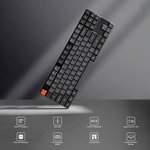 Keychron K1 Max QMK/VIA Wireless Custom Mechanical Keyboard, Red Linear Low-Profile Gateron Switch, 80% TKL Size, Tri-Mode Connectivity (2.4GHz, BT, Wired), English-Arabic Layout, Black | K1M-H1-AR