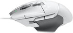 Logitech G502 X Wired Gaming Mouse, Lightforce Switches, 100 â€“ 25,600 dpi Resolution, HERO 25K Sensor, 13 Programmable Controls, 40G2 Acceleration, 5 Onboard Memory Profiles, White | 910-006144