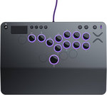PDP Victrix Pro KO Leverless Fight Stick, For PS5, PS4 & PC, 16 Moveable & Mappable Buttons, Hot-Swappable Cherry MX Speed Silver RGB Switches, 3m Braided USB-C Cable, Black | TBF-3001-05