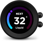 NZXT Kraken Elite 360 RGB AIO Liquid CPU Cooler, 360mm Aluminum Radiator, 2.36" LCD Display, 3 x 120mm PWM Fans, 1800 RPM Fan Speed, 78.86 CFM Airflow, 15.75" Nylon Rubber Tubing, Black | RL-KR36E-B1