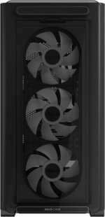 ASUS A23 Plus Computer Case, 4x Pre-Installed aRGB Fans, Up to 360mm Radiator & 7x 120mm Fan Support, 380mm Graphics Card Compatible, Front Panel USB Type-C I/O, Black | 90DC00K0-B19010