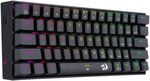 Redragon Dragonborn K630 RGB 60% Mechanical Keyboard, Outemu Red Linear Key Switches,