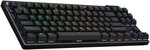 Logitech G PRO X TKL LIGHTSPEED Wireless Gaming Keyboard, Ultra-Portable Tenkeyless Design, Lightsync RGB Backlit, PBT Keycaps, Tactile Switches (GX Brown), BT/USB, US INTL Layout, Black | â€Ž920-012136