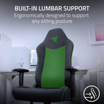 RAZER Iskur V2 X Gaming Chair, Built-in Lumbar Support, 2D Padded Armrests, 50mm Casters, Wide Seat Base, 152Â° Back Angle, 4-Class Gas Lift, 136kg Max Weight, Fabric Finish, Black | RZ38-05310100-R351