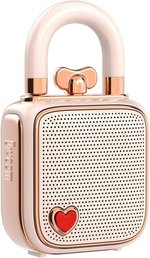 Divoom Lovelock Portable Bluetooth Speaker, 32mm Speaker Size, 5W Full-Range Driver, Bluetooth 5.0 Connectivity, Hands-Free Calling, 700 mAh Battery Capacity, Pink | 90100058212