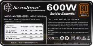 SILVERSTONE POWERSUPPLY ST600 600W