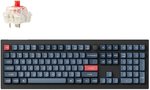 Keychron V6 Max QMK/VIA Wireless Mechanical Keyboard, Gateron Jupiter Red Key Switch, 100% Full-Size, Tri-Mode Connectivity (2.4GHz, BT, Wired), English-Arabic Layout, Black | V6M-D1-AR