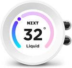 NZXT Kraken Elite 360 RGB AIO Liquid CPU Cooler, 360mm Alumnum Radiator, 2.36" LCD Display, 3x 120mm PWM Fans, 1800 RPM Fan Speed, 78.86 CFM Airflow, 15.7" Nylon Rubber Tubing, White | RL-KR36E-W1