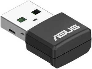 ASUS USB-AX55 Nano AX1800 Dual Band WiFi 6 USB Adapter, 1.8 Gbps Data Transfer Rate, 5GHz Frequency Band, OFDMA / MU-MIMO Ultra-high Efficiency, WPA3 Security, Black | 90IG06X0-MO0B00