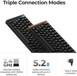 Keychron K2 HE, Wireless Mechanical Keyboard, English-Arabic Keyboard, 2.4 GHz, Bluetooth 5.2, Hot-swap, Type-C, Mac & Windows Keycaps, White | K2H-Q1-AR