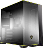 Lian Li O11D EVO RGB Automobili Lamborghini Edition Tower Computer Case, Up to 420mm Radiator & 9x Fan Support, 5â€³ LCD Display, 4.0mm Tempered Glass, Steel & Carbon Fiber Material, Black | O11DERGBL