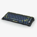 GravaStar Mercury K1 Lite 75% Wireless Mechanical Gaming Keyboard Transparent Black, 2.4GHz, Hot-Swappable, Pre-Lubed Linear Switches, Tri-Mode Connectivity, RGB Backlit