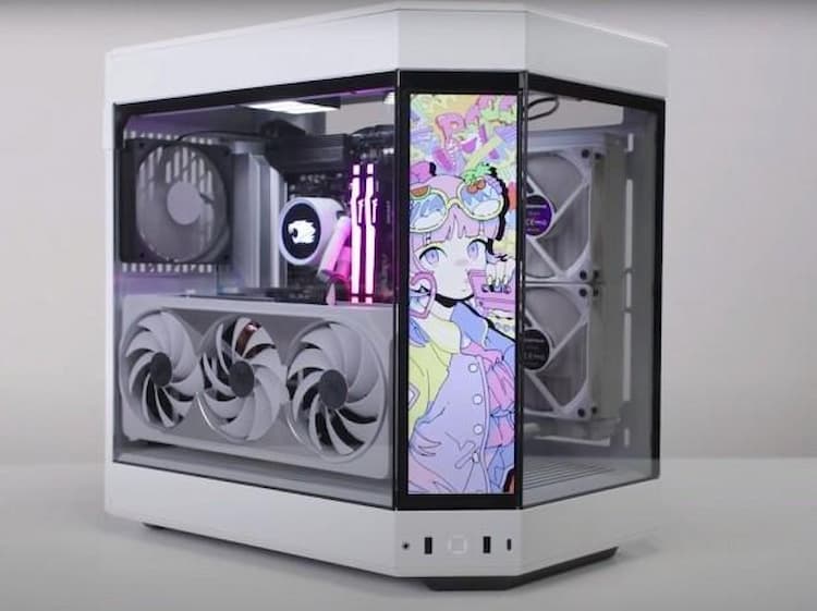 HYTE CASE Y60 WITH LCD SCREEN GAMING PC BUILD with 4070TI SUPER 