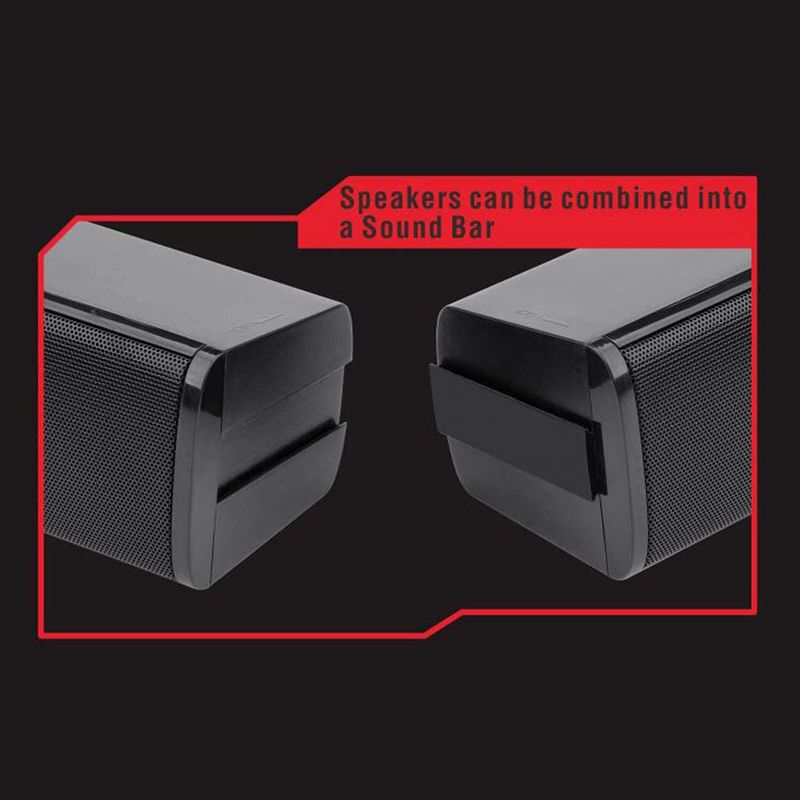  Redragon GS550 ORPHEUS PC Gaming Speakers 2.0 Channel Stereo Desktop Computer Sound Bar with Compact Maneuverable Size Headphone Jack Quality Bass and