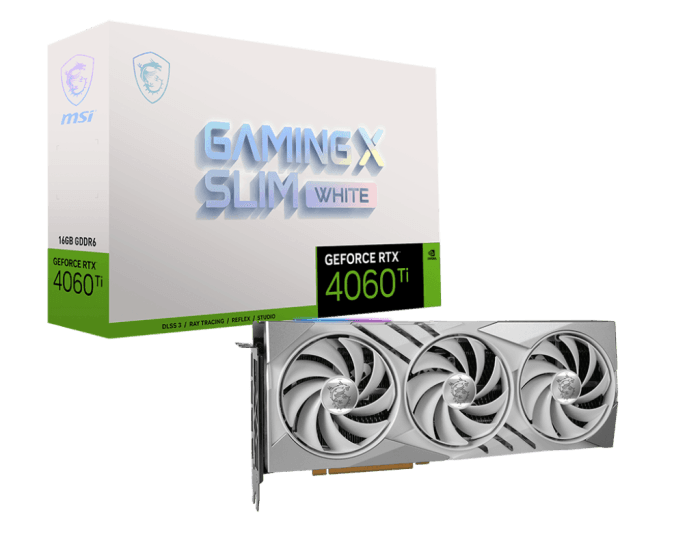 MSI GeForce RTX 4060 Ti Gaming X Slim White 16G VGA